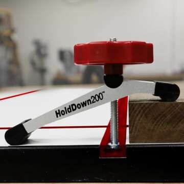 Milescraft 4036 Hold Down 200 2 Pack T-Track Hold Down Clamp. 5-1/4" L x 1-1/4" W, Anodized Heavy Duty T Track Clamps for Woodworking