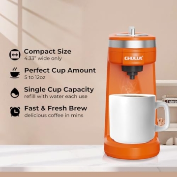 CHULUX Mini Coffee Maker for Single Serve K-Capsule