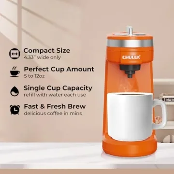 CHULUX Mini Coffee Maker for Single Serve K-Capsule
