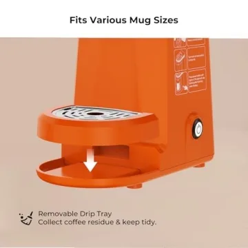 CHULUX Mini Coffee Maker for Single Serve K-Capsule