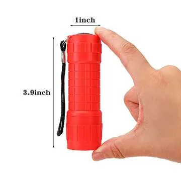 KunHe 5 Pack Mini LED Flashlights - 100 Lumen Party Favors and Gifts