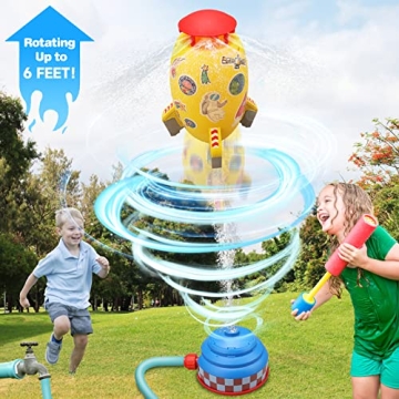 Water Rocket Sprinkler Toy Launcher for Kids Outdoor Fun