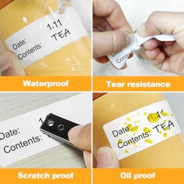 Labelebal 500pcs Food Labels - Removable Kitchen Labels