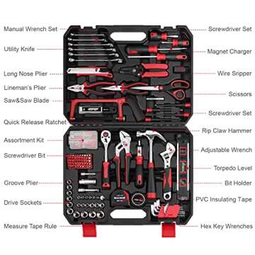 Eastvolt 218-Piece Household Tool Kit – Complete Auto Repair Solution