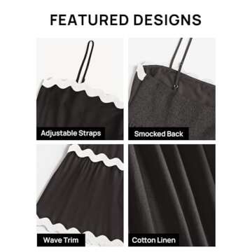 ZESICA Summer Spaghetti Strap Backless Sundress - Black