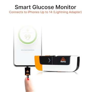 DARIO Smart Glucose Monitor Kit | Test Blood Sugar Levels & Manage Diabetes, Testing Kit Includes: G...