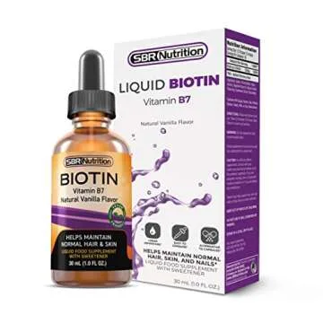 Biotin Liquid Drops - 5000mcg Vanilla Flavor