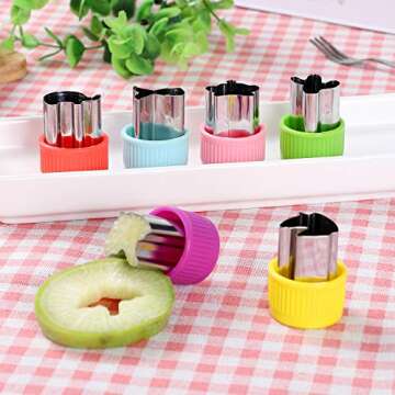 1" Vegetable Cutter Shapes Set - Mini Cookie Cutters Fruit Cookie Pastry Stamps Mold for Kids Baking and Food Supplement Tools Accessories (30pack)