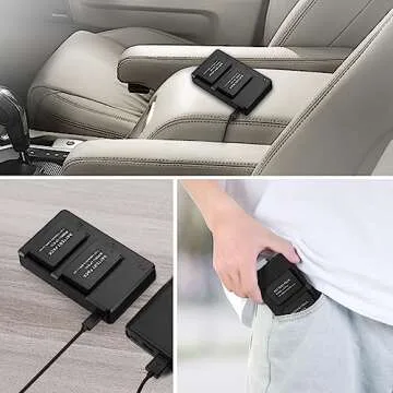 Powerextra 2-Pack LP-E12 Li-ion Rechargeable Battery and USB Dual Battery Charger for Canon EOS M50, EOS M50 Mark II,EOS-M, EOS M2, EOS M10, EOS M100, EOS M200, SX70 HS, Rebel SL1 Cameras