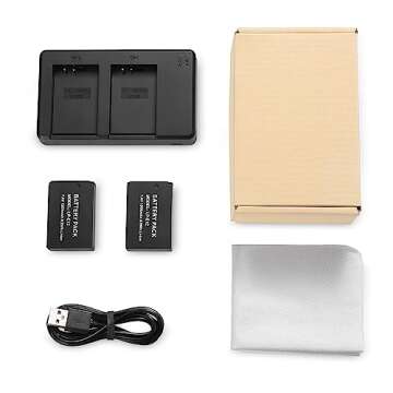 Powerextra 2-Pack LP-E12 Li-ion Rechargeable Battery and USB Dual Battery Charger for Canon EOS M50, EOS M50 Mark II,EOS-M, EOS M2, EOS M10, EOS M100, EOS M200, SX70 HS, Rebel SL1 Cameras