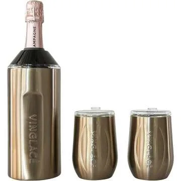 Vinglacé Wine Chiller Set with Glasses - Perfect Gift