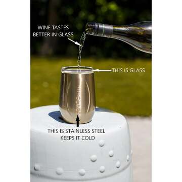 Vinglacé Wine Chiller Set with Glasses - Perfect Gift