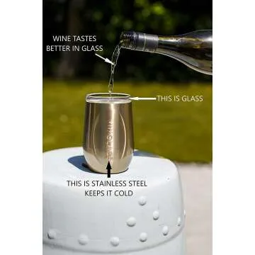 Vinglacé Wine Chiller Set with Glasses - Perfect Gift