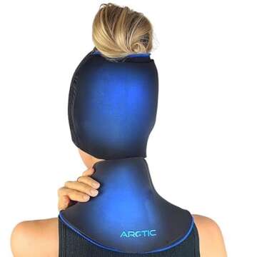 Migraine Relief Cap & Neck Ice Pack Wrap | Double Gel | Neck Pain Relief | Migraine Ice Pack, Neck I...