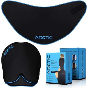 Migraine Relief Cap & Neck Ice Pack Wrap | Double Gel | Neck Pain Relief | Migraine Ice Pack, Neck Ice Wrap, Migraine Relief, Cold & Heat Compression Migraine Relief, Neck Ice Pack Wrap,