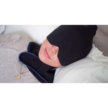 Migraine Relief Cap & Neck Ice Pack Wrap | Double Gel | Neck Pain Relief | Migraine Ice Pack, Neck Ice Wrap, Migraine Relief, Cold & Heat Compression Migraine Relief, Neck Ice Pack Wrap,