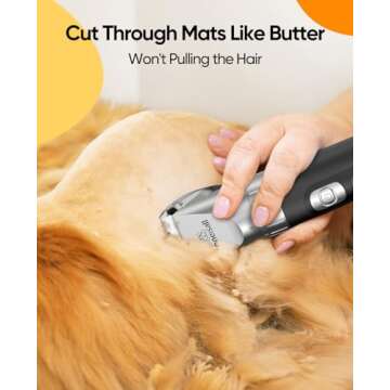 oneisall Cat Clippers,Quiet Cat Hair Trimmer for Matted Hair,Rechargeable Cat Grooming Supplies for Thick/Curly/Fin Hair,Cordless Cat Grooming Kit