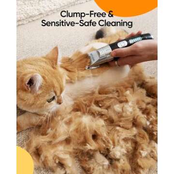 oneisall Cat Clippers,Quiet Cat Hair Trimmer for Matted Hair,Rechargeable Cat Grooming Supplies for Thick/Curly/Fin Hair,Cordless Cat Grooming Kit