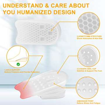 RTDEP 5-Layer Silicone Height Increase Insole for All