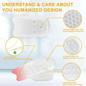 RTDEP 5-Layer Silicone Height Increase Insole for All