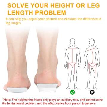 RTDEP 5-Layer Silicone Height Increase Insole for All