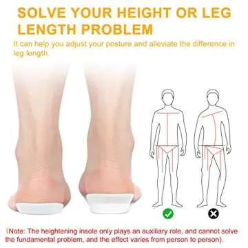 RTDEP 5-Layer Silicone Height Increase Insole for All