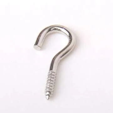 CJESLNA 50pcs Screw Hook Eye Silver - Durable Hanging Solution