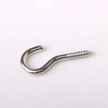 CJESLNA 50pcs Screw Hook Eye Silver - Durable Hanging Solution