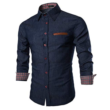 Shop Coofandy Mens Casual Dress Shirt Ultramarine Blue