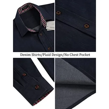 Shop Coofandy Mens Casual Dress Shirt Ultramarine Blue