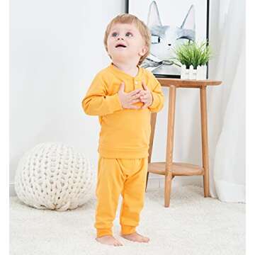 ADXSUN Toddler Baby Boys Girls Clothes Long Sleeve Top+Casual Pants Baby Sweatsuits Winter Solid Color Unisex Fall outfits (Brown, 2-3 Years)