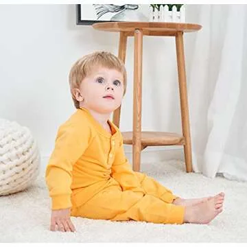 ADXSUN Toddler Baby Boys Girls Clothes Long Sleeve Top+Casual Pants Baby Sweatsuits Winter Solid Color Unisex Fall outfits (Brown, 2-3 Years)