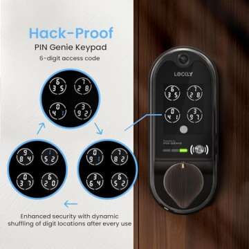 Lockly Vision Smart Lock with HD Video Doorbell & Fingerprint Access