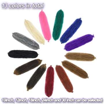 Springy Afro Twist Hair 8 Packs Marley Twist Braiding Hair Pre Separated Spring Twist Hair for Faux Locs Crochet Hair Kinky Twist for Braiding Synthetic Hair Extensions (1b#, 18inch(Pack of 8)