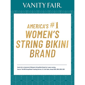 Vanity Fair Women's Silk String Bikini Panties - Midnight Black
