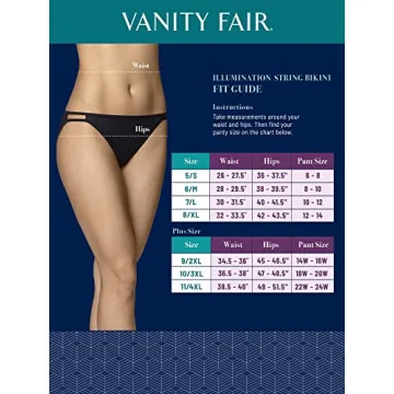 Vanity Fair Women's Silk String Bikini Panties - Midnight Black