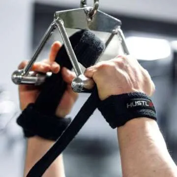 Hustle Lifting Straps Gym Wrist Wraps - The Best 24" Cotton Wrist Straps for Weightlifting to Support Grip and Lift Heavier - Ultimate Workout Deadlift Straps for Weight Lifting Men and Women
