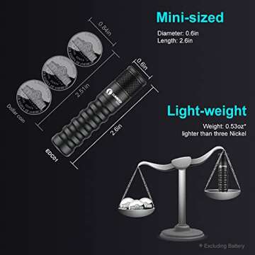 LUMINTOP EDC01 Keychain Flashlight 120 lumens Pocket EDC Flashlight 36 Hours Long Lasting IPX8 Waterproof for Daily use