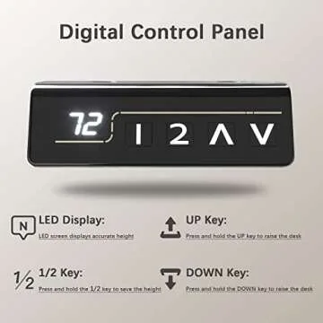 Furmax Electric Height Adjustable Standing Desk Large 40 x 24 Inches Sit Stand up Desk Home Office Computer Desk Memory Preset with T-Shaped Metal Bracket, Maple