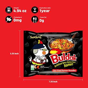 Samyang Buldak Hot Spicy Chicken Ramen - 40 Packs