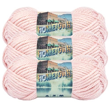 Lion Brand Yarn Hometown Yarn, Super-Bulky Yarn for Knitting, Crocheting, and Crafting, 3 Pack, Prov...