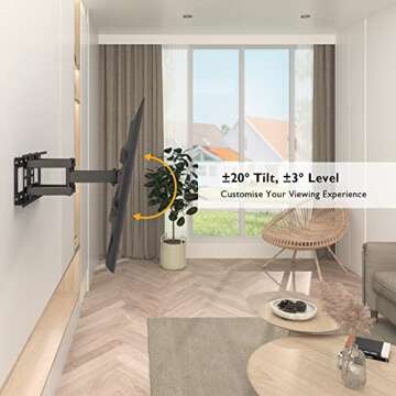 Bontec TV Wall Mount for 32-85" TVs - Full Motion Design