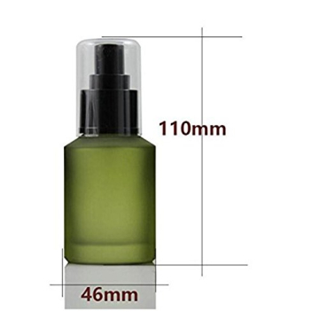Ericotry 60ML Green Glass Refillable Lotion Pump Bottle