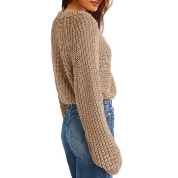 Stylish ReachMe Womens Chunky Cable Knit Cardigan