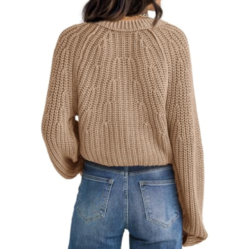 Stylish ReachMe Womens Chunky Cable Knit Cardigan