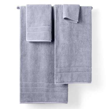 Brooklinen Super-Plush Bath Sheet - Set of 2, Smoke Gray, 100% Cotton | Best Luxury Spa Towels