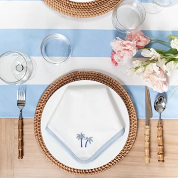 Coastal Table Runner 18x72 Waterproof for Indoor Outdoor