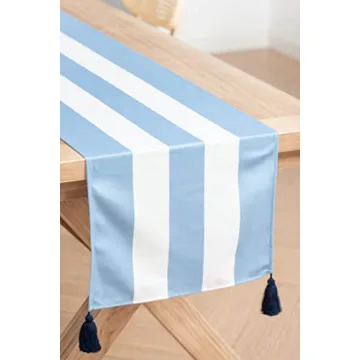 Coastal Table Runner 18x72 Waterproof for Indoor Outdoor