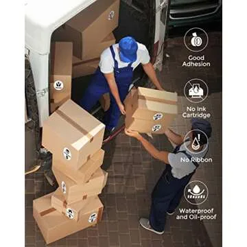 MUNBYN 3 Inch White Circle Thermal Labels: 500 Roll