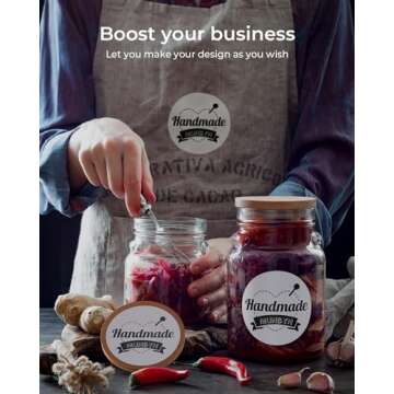 MUNBYN 3 Inch White Circle Thermal Labels: 500 Roll